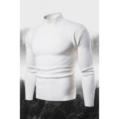 Half Turtleneck Solid Color Sweater