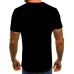 Casual O Neck Print Black Men T-shirt