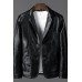 Men Sports Kahki Leather Jacket