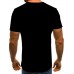 Casual O Neck Print Black Men T-shirt