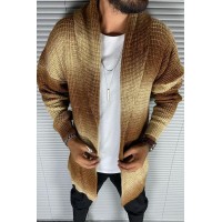 Men's Long-sleeved Knit Sweater Cardigan Leisure Trench Caedigan