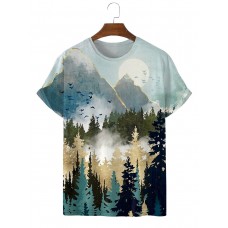 Men's Misty Pine Casual Short Sleeve T-Shirt