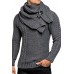 Men's Sweater Neck Slim Pullover Knit Sweater