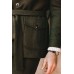 Single-breasted Mid-length Men's Stand-up Collar Woolen Trench Coat